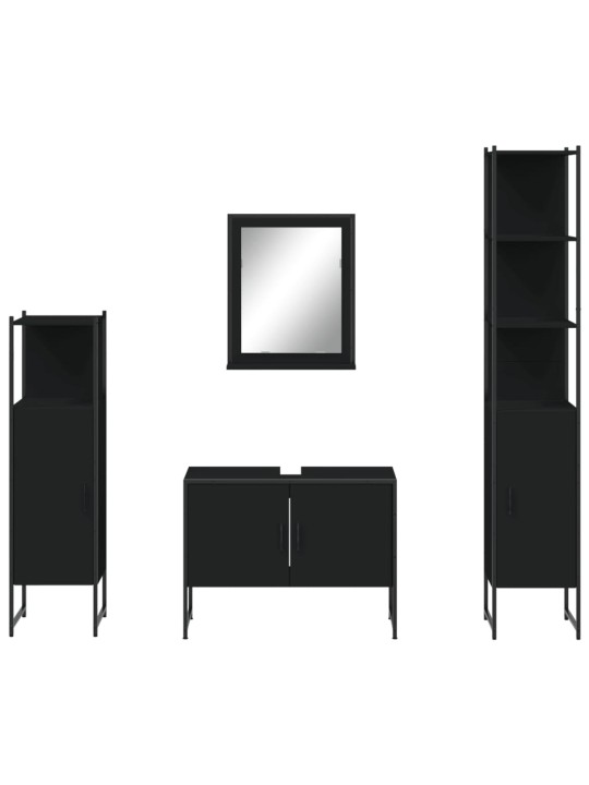 4-OSALINE VANNITOAKAPPIDE KOMPLEKT, MUST, TEHISPUIT
