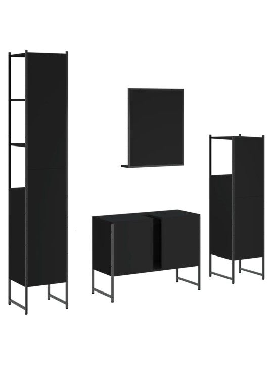 4-OSALINE VANNITOAKAPPIDE KOMPLEKT, MUST, TEHISPUIT