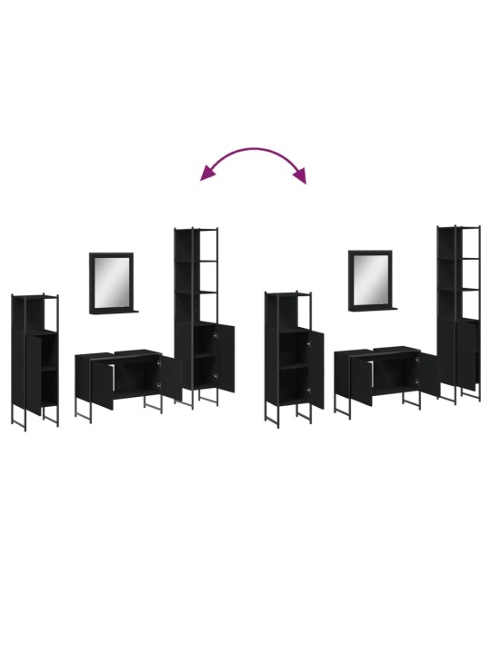 4-OSALINE VANNITOAKAPPIDE KOMPLEKT, MUST, TEHISPUIT