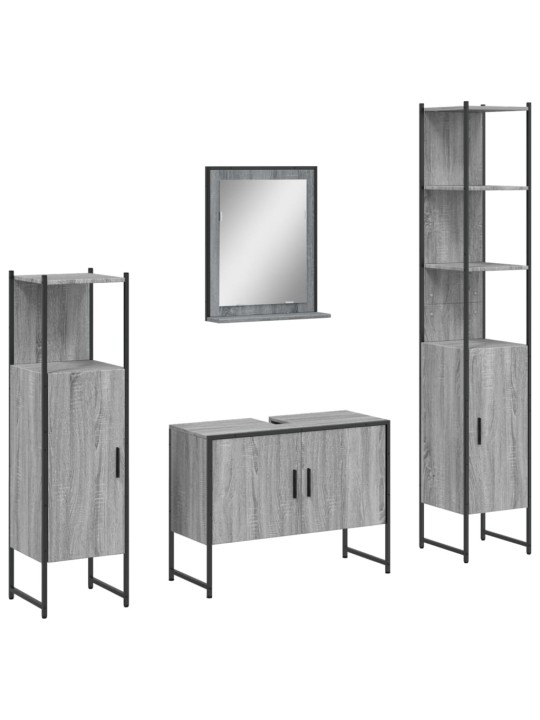 4-OSALINE VANNITOAKAPPIDE KOMPLEKT, HALL SONOMA TAMM, TEHISPUIT