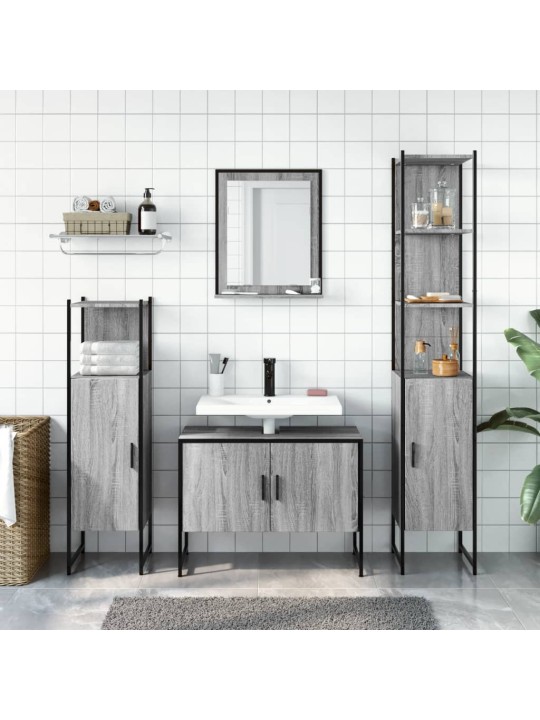 4-OSALINE VANNITOAKAPPIDE KOMPLEKT, HALL SONOMA TAMM, TEHISPUIT