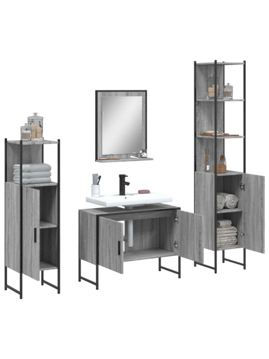 4-OSALINE VANNITOAKAPPIDE KOMPLEKT, HALL SONOMA TAMM, TEHISPUIT
