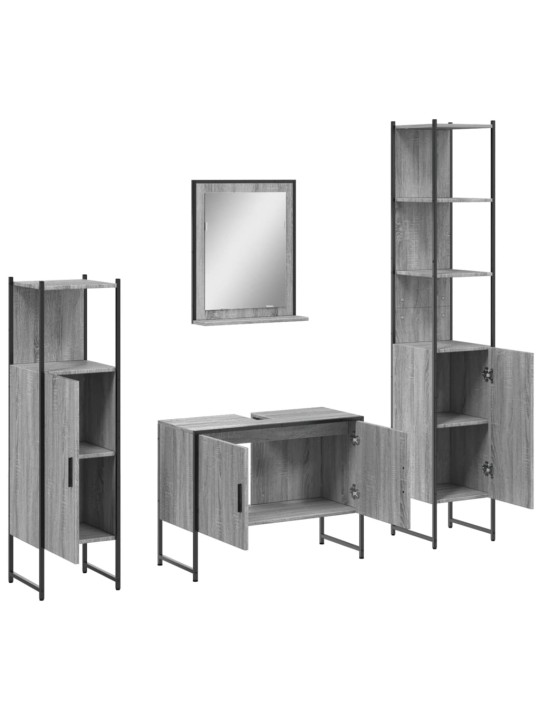 4-OSALINE VANNITOAKAPPIDE KOMPLEKT, HALL SONOMA TAMM, TEHISPUIT