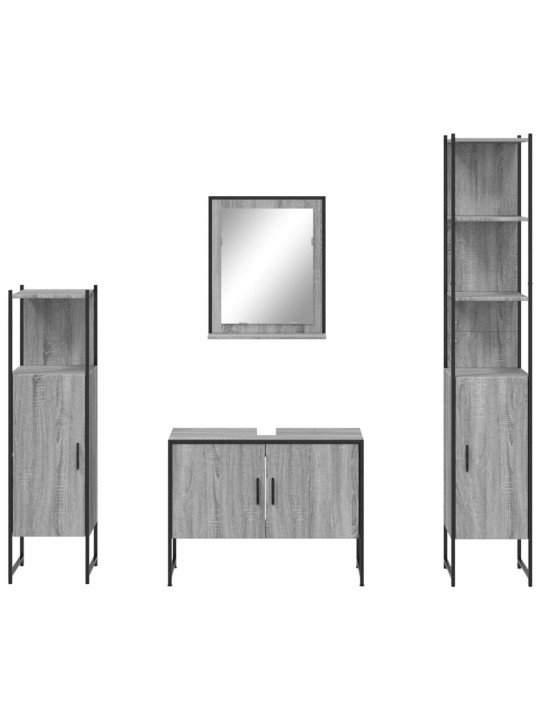 4-OSALINE VANNITOAKAPPIDE KOMPLEKT, HALL SONOMA TAMM, TEHISPUIT
