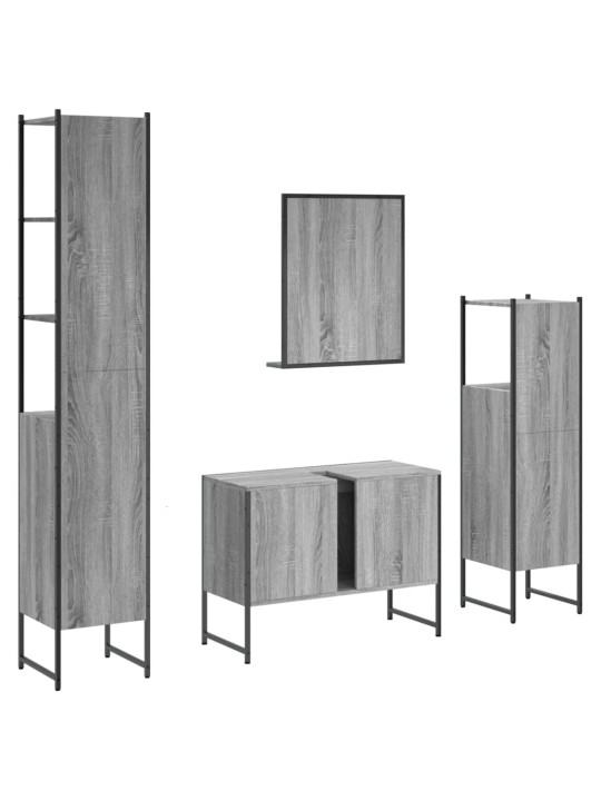 4-OSALINE VANNITOAKAPPIDE KOMPLEKT, HALL SONOMA TAMM, TEHISPUIT