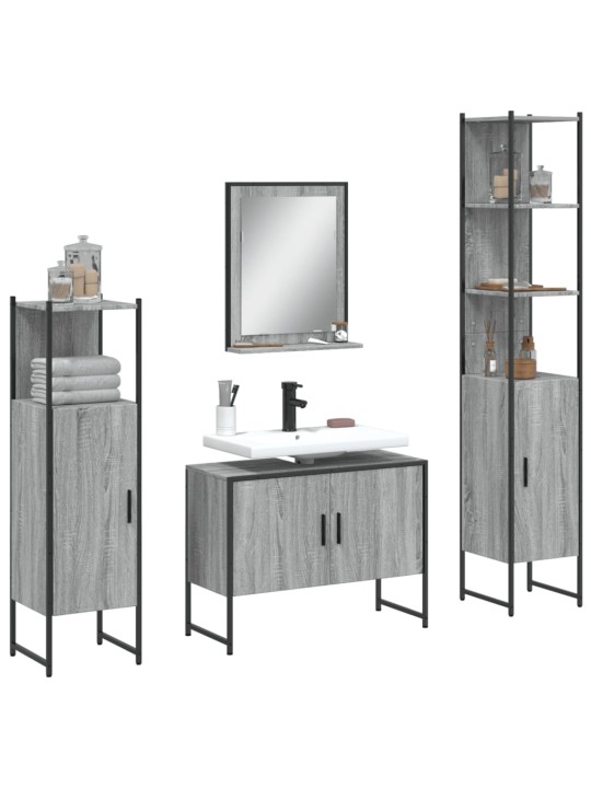 4-OSALINE VANNITOAKAPPIDE KOMPLEKT, HALL SONOMA TAMM, TEHISPUIT