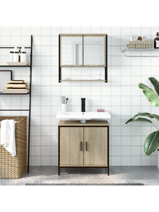 2-OSALINE VANNITOA MÖÖBLIKOMPLEKT, SONOMA TAMM, TEHISPUIT
