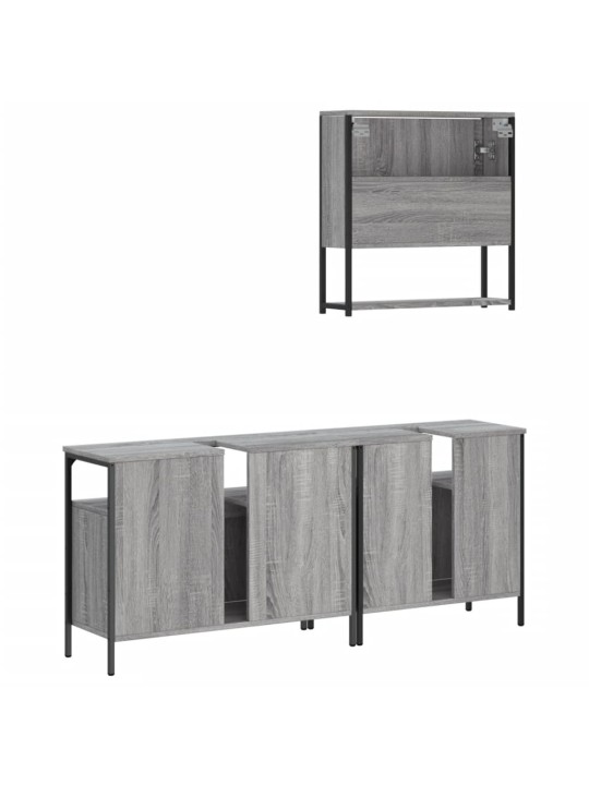 3-OSALINE VANNITOAMÖÖBLI KOMPLEKT, HALL SONOMA TAMM, TEHISPUIT