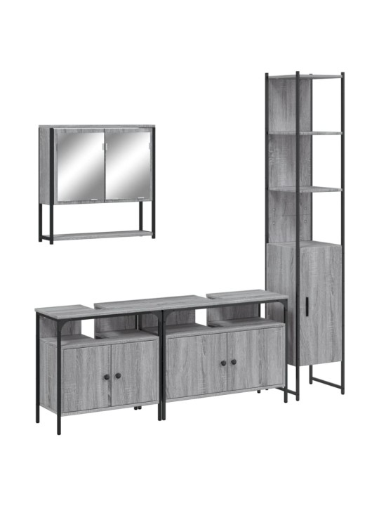 4-OSALINE VANNITOAMÖÖBLI KOMPLEKT, HALL SONOMA TAMM, TEHISPUIT