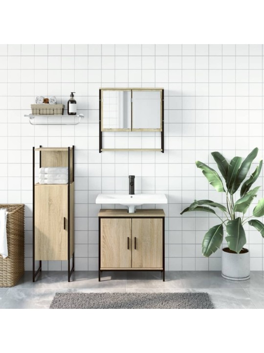 3-OSALINE VANNITOA MÖÖBLIKOMPLEKT, SONOMA TAMM, TEHISPUIT