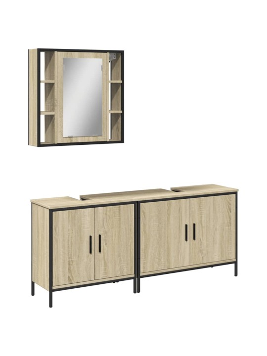 3-OSALINE VANNITOAKAPPIDE KOMPLEKT, SONOMA TAMM, TEHISPUIT