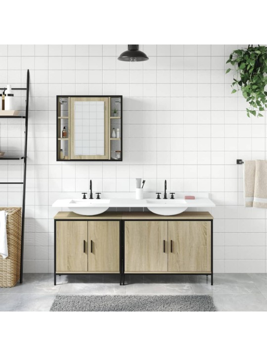 3-OSALINE VANNITOAKAPPIDE KOMPLEKT, SONOMA TAMM, TEHISPUIT