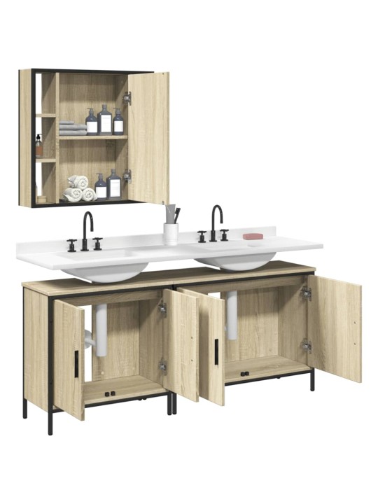 3-OSALINE VANNITOAKAPPIDE KOMPLEKT, SONOMA TAMM, TEHISPUIT