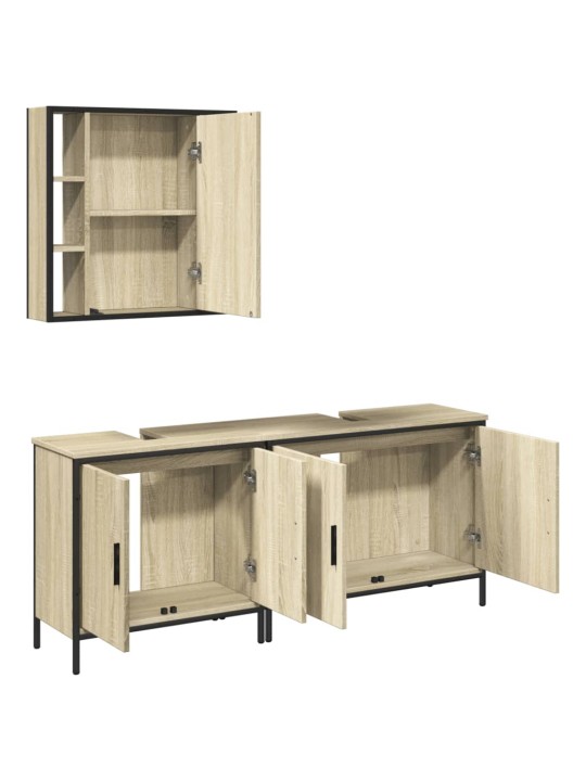 3-OSALINE VANNITOAKAPPIDE KOMPLEKT, SONOMA TAMM, TEHISPUIT