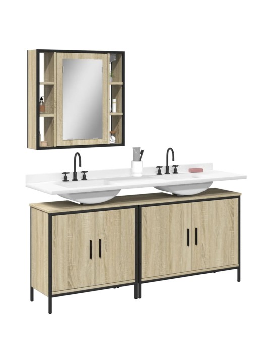 3-OSALINE VANNITOAKAPPIDE KOMPLEKT, SONOMA TAMM, TEHISPUIT