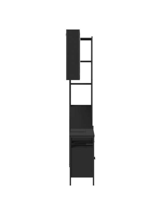 3-OSALINE VANNITOAKAPPIDE KOMPLEKT, MUST, TEHISPUIT