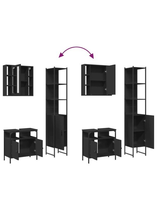 3-OSALINE VANNITOAKAPPIDE KOMPLEKT, MUST, TEHISPUIT