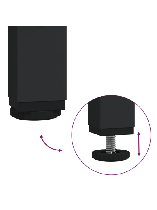 3-OSALINE VANNITOAKAPPIDE KOMPLEKT, MUST, TEHISPUIT