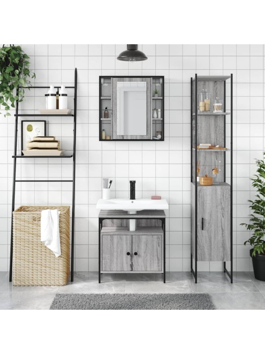 3-OSALINE VANNITOAKAPPIDE KOMPLEKT, HALL SONOMA TAMM, TEHISPUIT