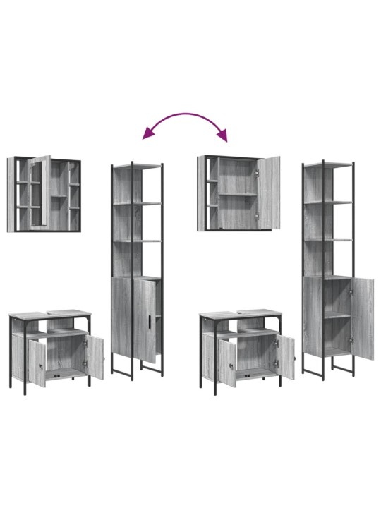3-OSALINE VANNITOAKAPPIDE KOMPLEKT, HALL SONOMA TAMM, TEHISPUIT