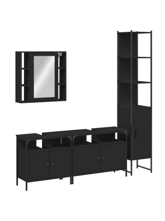 4-OSALINE VANNITOAKAPPIDE KOMPLEKT, MUST, TEHISPUIT