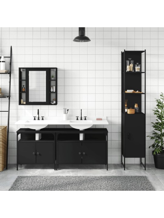 4-OSALINE VANNITOAKAPPIDE KOMPLEKT, MUST, TEHISPUIT