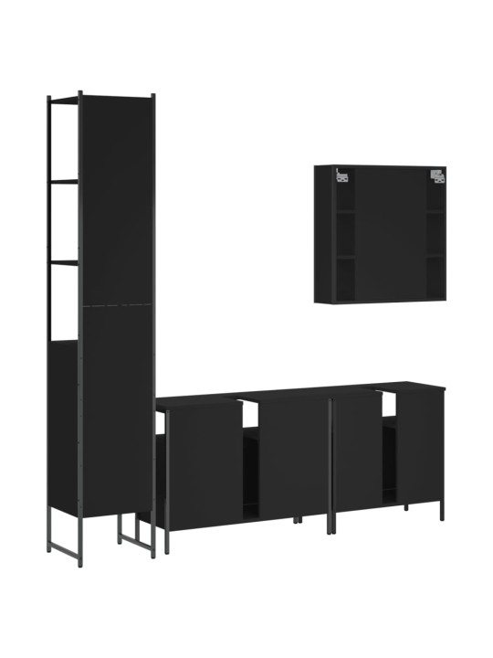 4-OSALINE VANNITOAKAPPIDE KOMPLEKT, MUST, TEHISPUIT