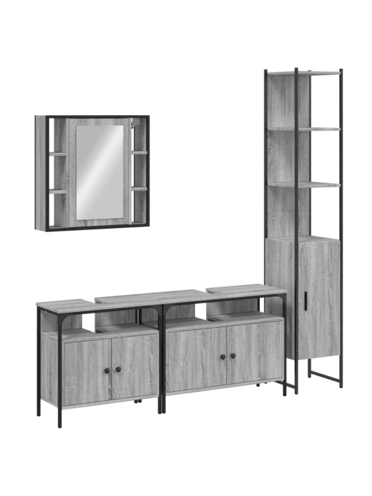 4-OSALINE VANNITOAKAPPIDE KOMPLEKT, HALL SONOMA TAMM, TEHISPUIT