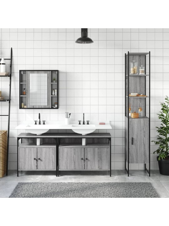4-OSALINE VANNITOAKAPPIDE KOMPLEKT, HALL SONOMA TAMM, TEHISPUIT