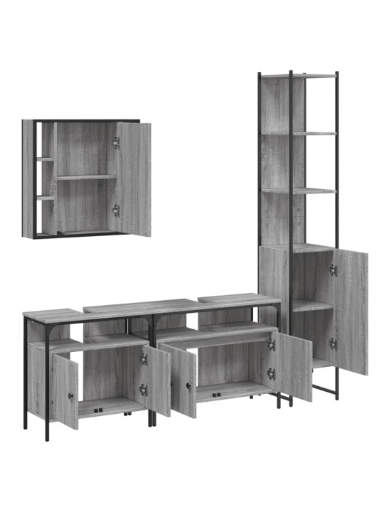 4-OSALINE VANNITOAKAPPIDE KOMPLEKT, HALL SONOMA TAMM, TEHISPUIT