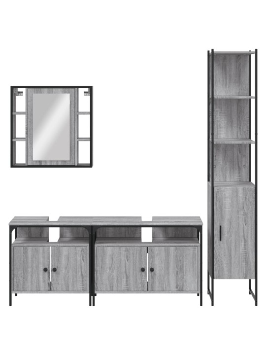 4-OSALINE VANNITOAKAPPIDE KOMPLEKT, HALL SONOMA TAMM, TEHISPUIT