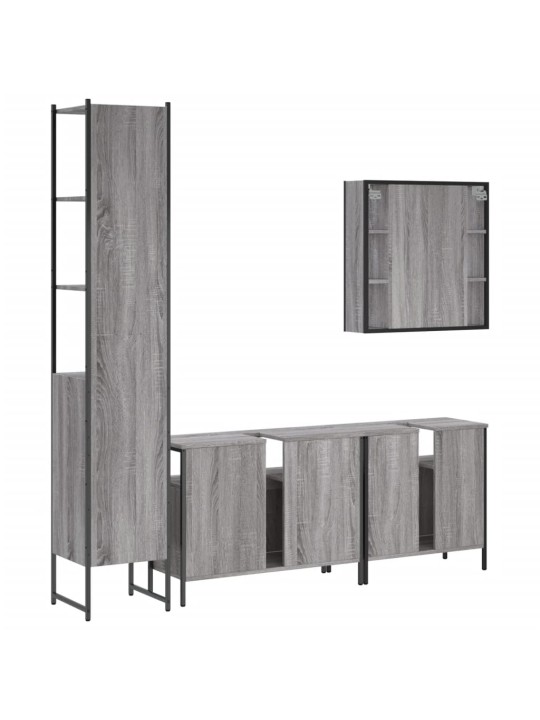 4-OSALINE VANNITOAKAPPIDE KOMPLEKT, HALL SONOMA TAMM, TEHISPUIT