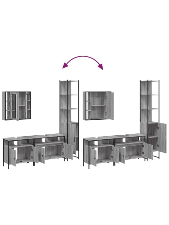 4-OSALINE VANNITOAKAPPIDE KOMPLEKT, HALL SONOMA TAMM, TEHISPUIT