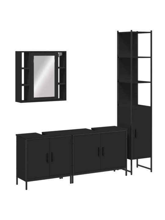 4-OSALINE VANNITOAKAPPIDE KOMPLEKT, MUST, TEHISPUIT