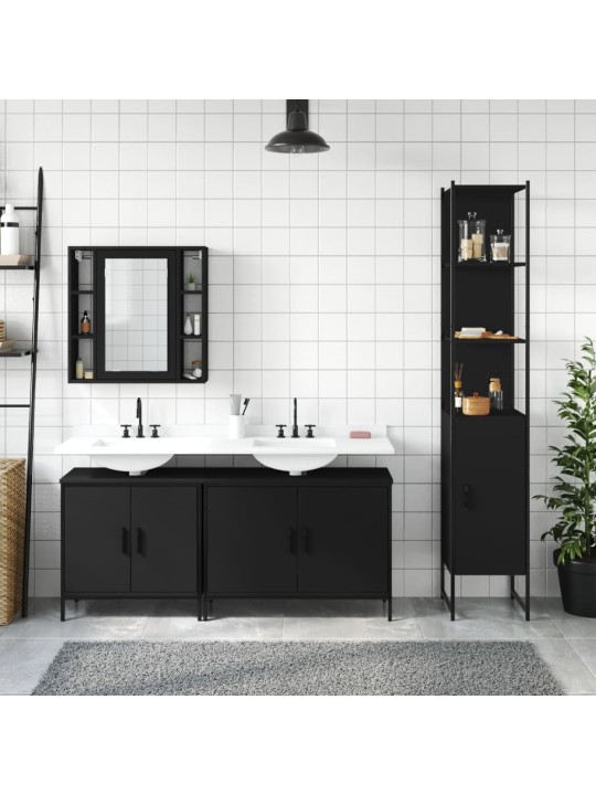 4-OSALINE VANNITOAKAPPIDE KOMPLEKT, MUST, TEHISPUIT