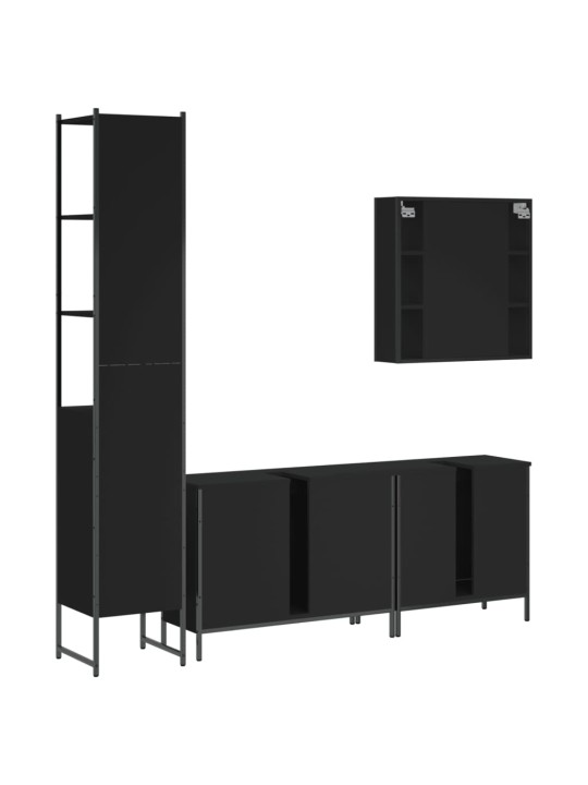 4-OSALINE VANNITOAKAPPIDE KOMPLEKT, MUST, TEHISPUIT