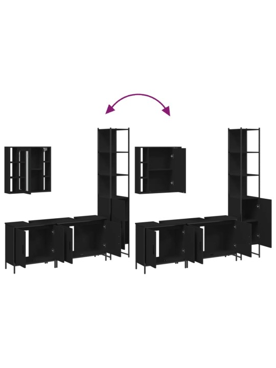 4-OSALINE VANNITOAKAPPIDE KOMPLEKT, MUST, TEHISPUIT