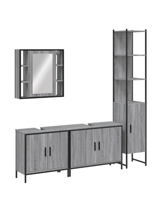 4-osaline vannitoakappide komplekt, hall sonoma tamm, tehispuit