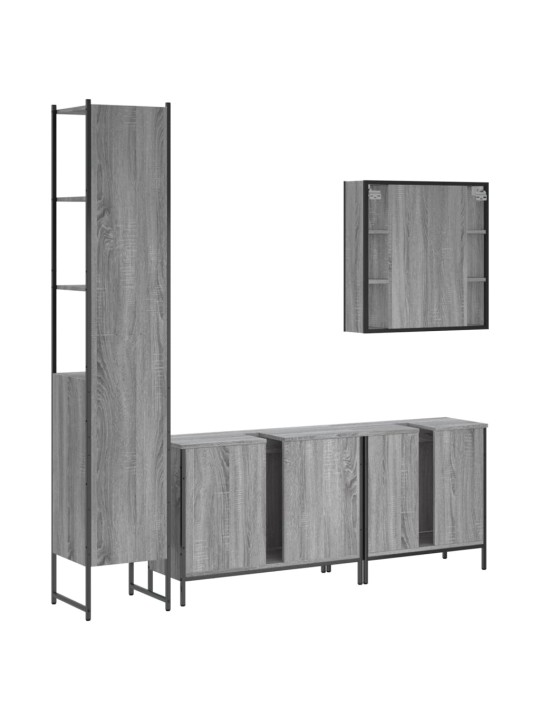 4-osaline vannitoakappide komplekt, hall sonoma tamm, tehispuit