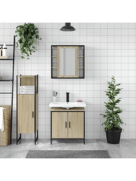 3-OSALINE VANNITOAKAPPIDE KOMPLEKT, SONOMA TAMM, TEHISPUIT
