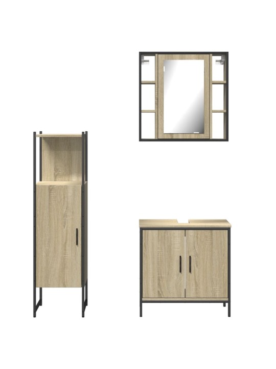 3-OSALINE VANNITOAKAPPIDE KOMPLEKT, SONOMA TAMM, TEHISPUIT