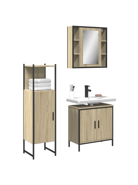 3-OSALINE VANNITOAKAPPIDE KOMPLEKT, SONOMA TAMM, TEHISPUIT