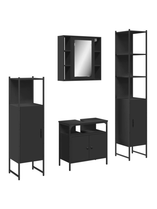 4-OSALINE VANNITOAKAPPIDE KOMPLEKT, MUST, TEHISPUIT