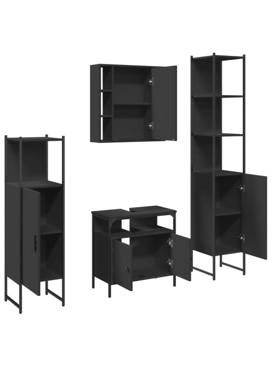 4-OSALINE VANNITOAKAPPIDE KOMPLEKT, MUST, TEHISPUIT