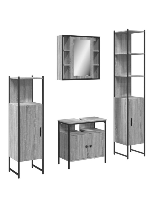 4-OSALINE VANNITOAKAPPIDE KOMPLEKT, HALL SONOMA TAMM, TEHISPUIT