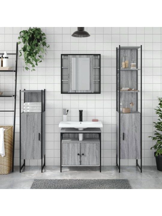 4-OSALINE VANNITOAKAPPIDE KOMPLEKT, HALL SONOMA TAMM, TEHISPUIT
