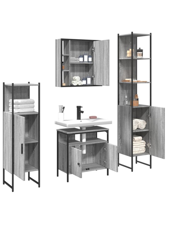 4-OSALINE VANNITOAKAPPIDE KOMPLEKT, HALL SONOMA TAMM, TEHISPUIT