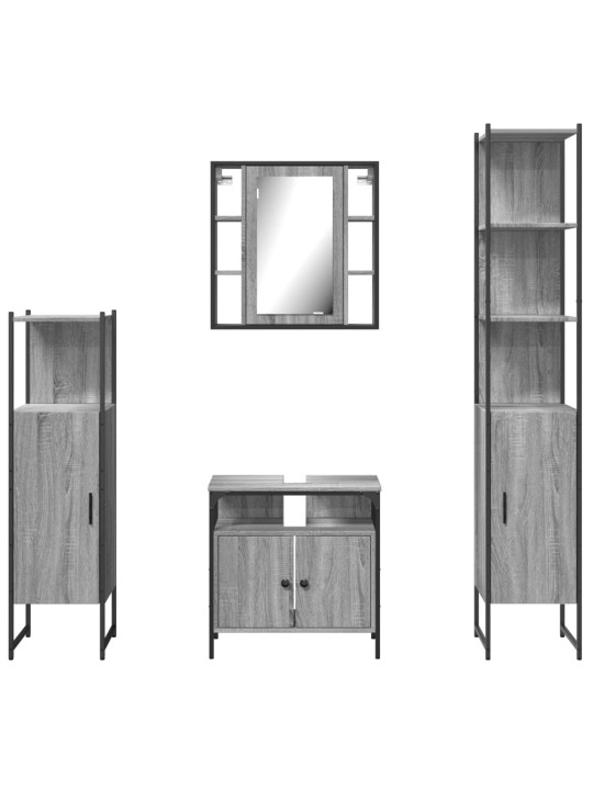 4-OSALINE VANNITOAKAPPIDE KOMPLEKT, HALL SONOMA TAMM, TEHISPUIT