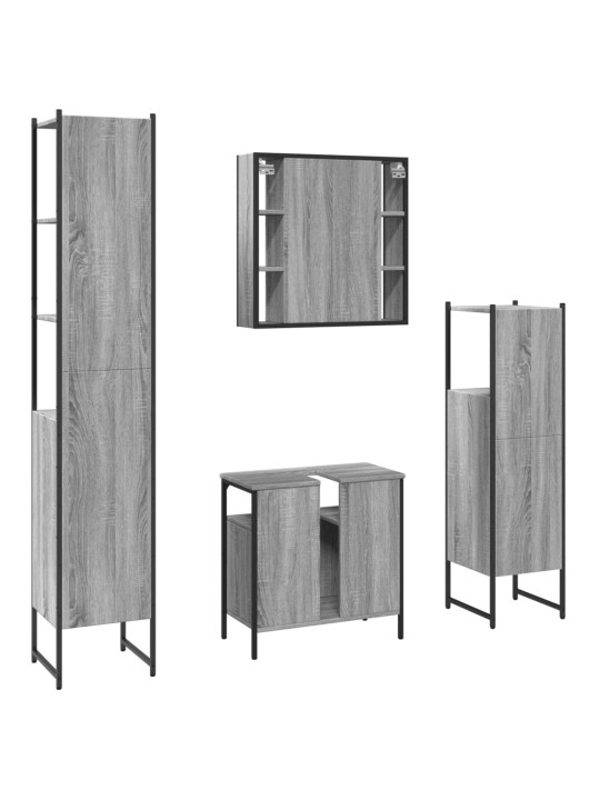 4-OSALINE VANNITOAKAPPIDE KOMPLEKT, HALL SONOMA TAMM, TEHISPUIT
