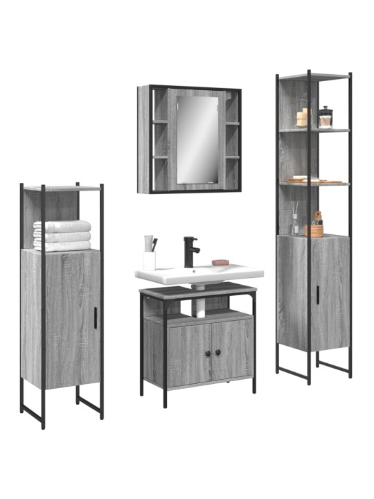 4-OSALINE VANNITOAKAPPIDE KOMPLEKT, HALL SONOMA TAMM, TEHISPUIT